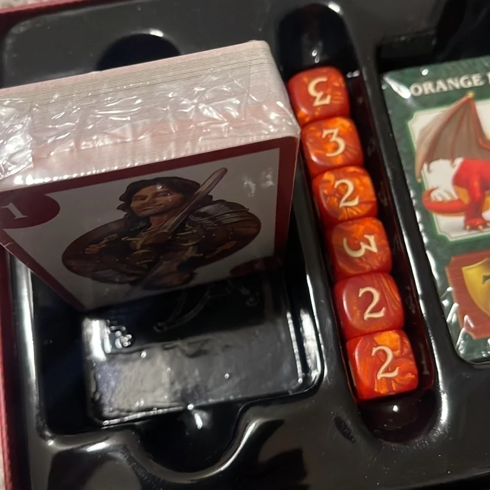 Dragonwood: A Game of Dice & Daring Fantasy Board Game - Gamewright open box